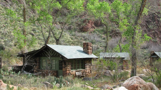 Photo of cabins at Phantom Ranch.