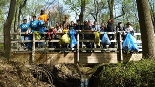 Scouts helping during the Potomac Watershed Cleanup