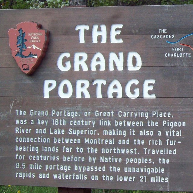 A wood sign with interpretive text.
