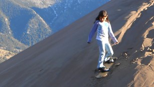 Girl Sandboarding