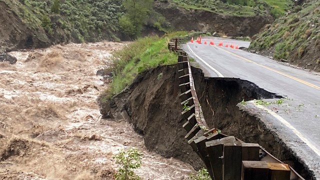 River washing out road