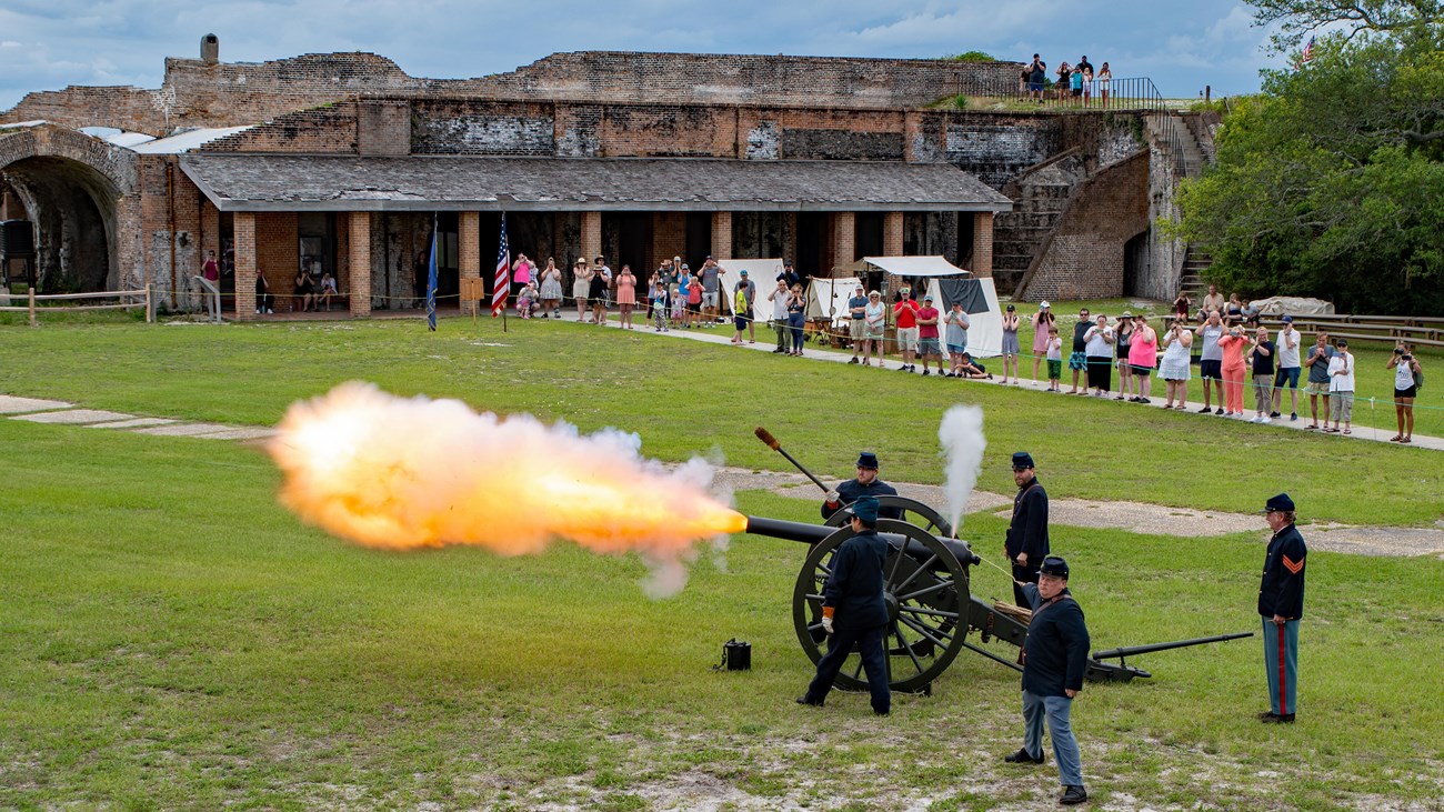 Cannon firing