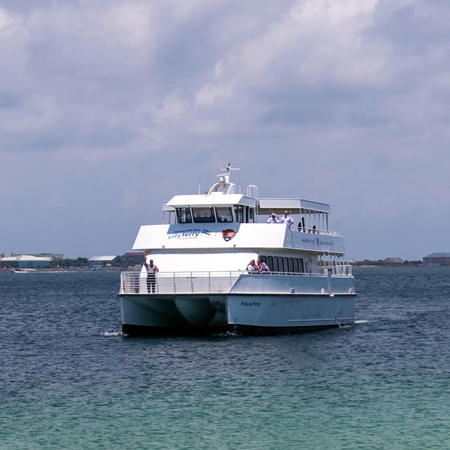 White boat in water