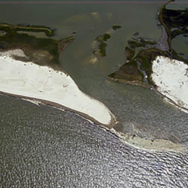 Horn Island severed after Hurricane Katrina in 2005 on Gulf Islands National Seashore.