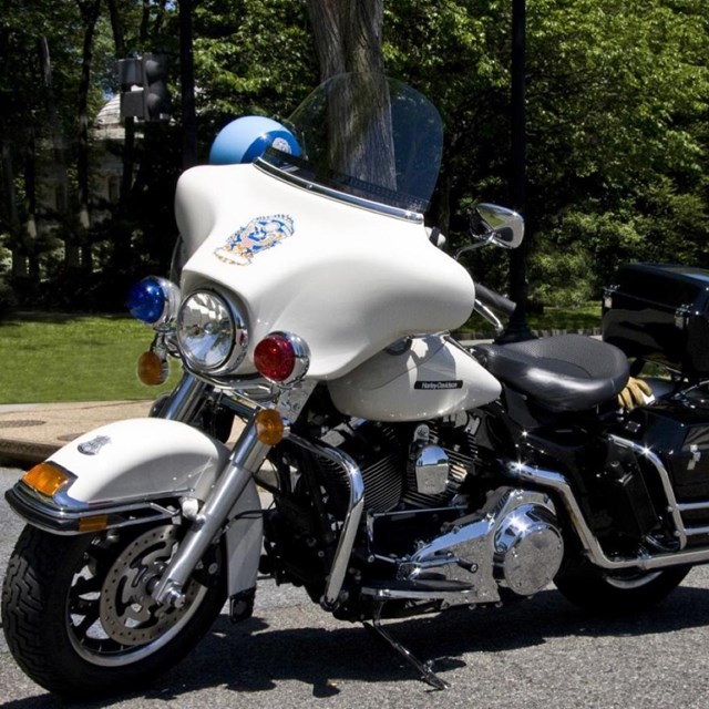 A park police motorcycle