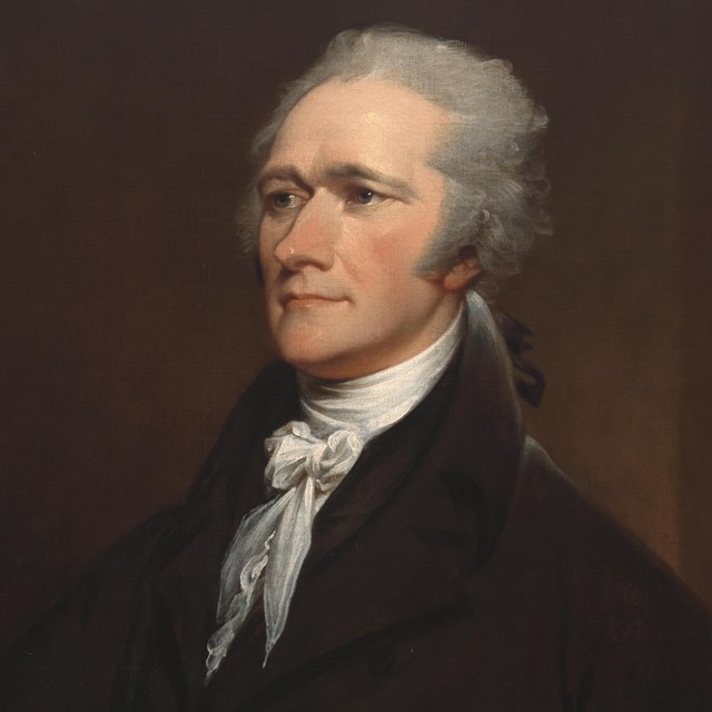 A picture painted of Alexander Hamilton 