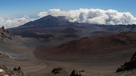 View of the crater in the Summit District