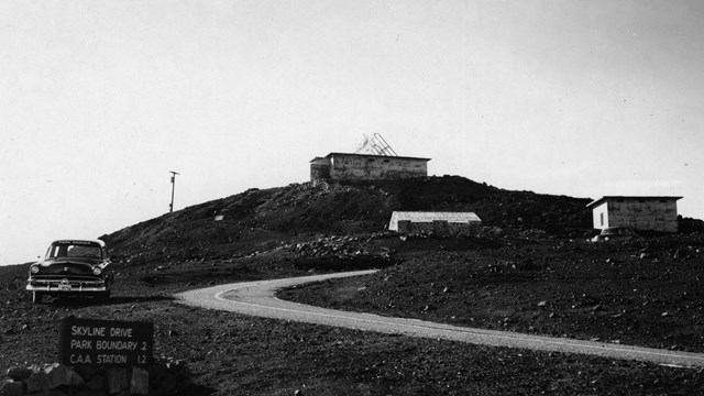 Military buildings on Red Hill. 