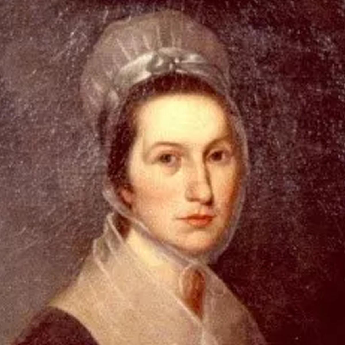 White woman, Priscilla Dorsey Ridgely, early copy after Joseph Wright. She has a brown hair. NPS