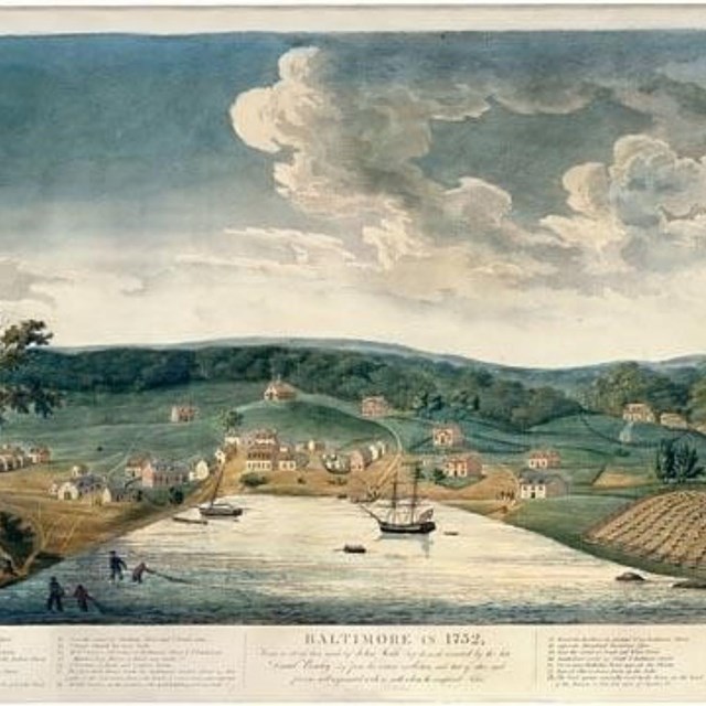 A painting of the Port of Baltimore