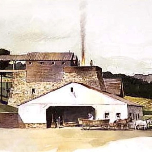 depiction of the ironworks