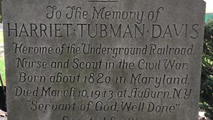 Harriet Tubman's Headstone