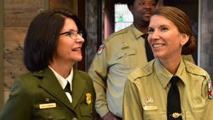 Park officials meet with public inside visitor center