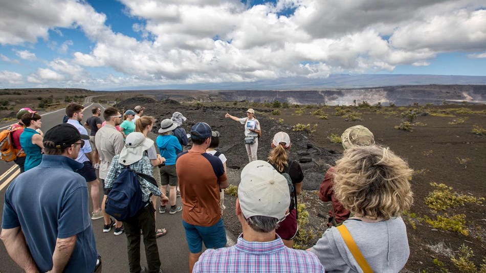 Volunteer Ranger Judith leads an interpretive hike