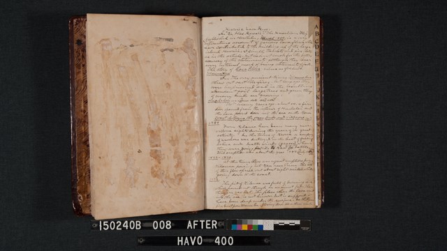 Photograph of historic register of Volcano House