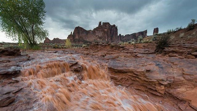 Flood waters