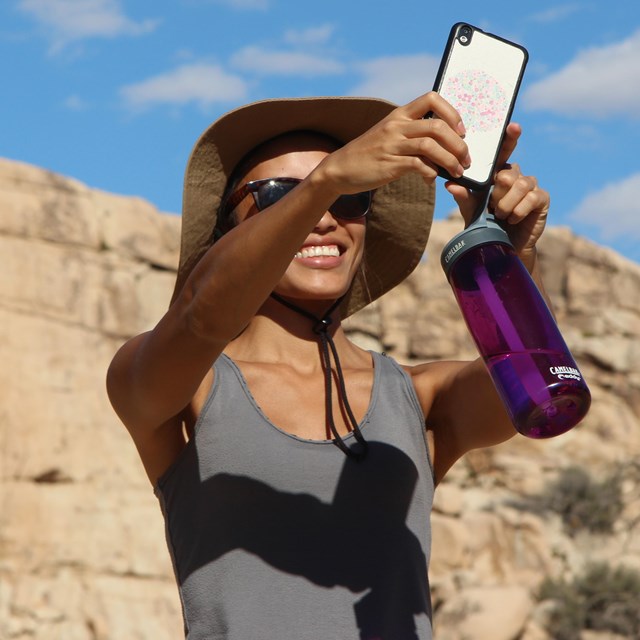 Woman taking a selfie