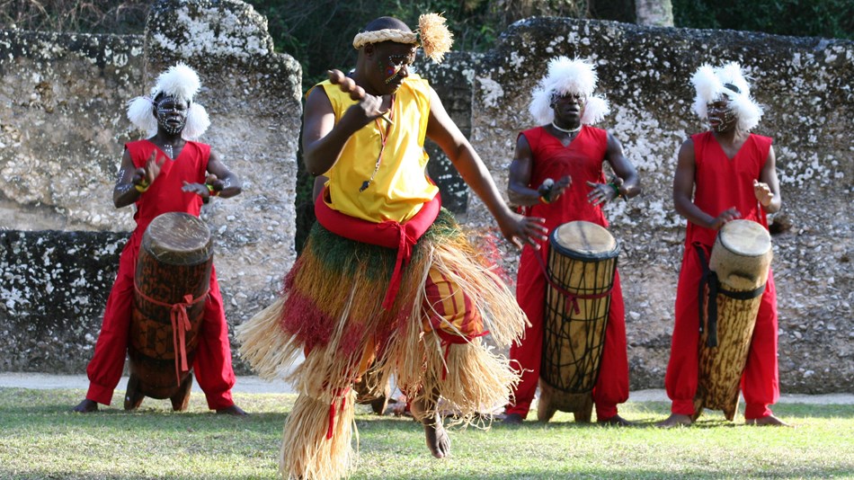Caribbean dancers perform at the Annual Kingsley Heritage Celebration,NPS photo