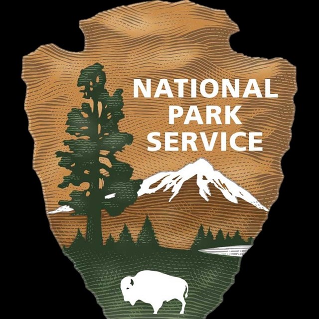 brown arrowhead National Park Service emblem