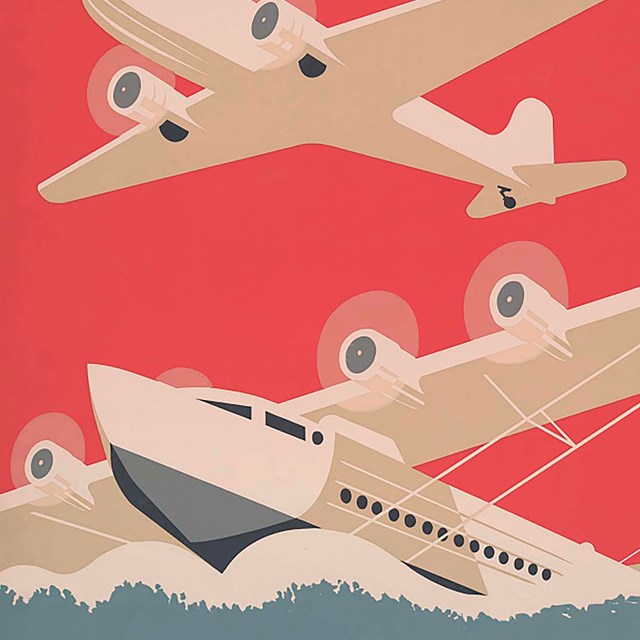 A poster image of two airplanes.