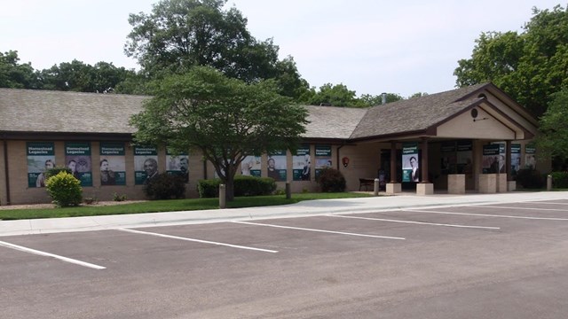 The Education Center is a building that has farm implements and temporary exhibits.