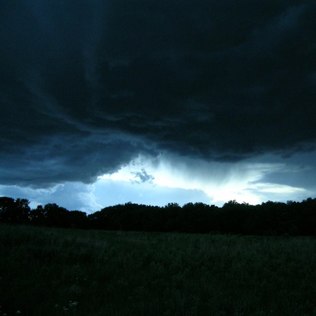 Storm clouds over the park