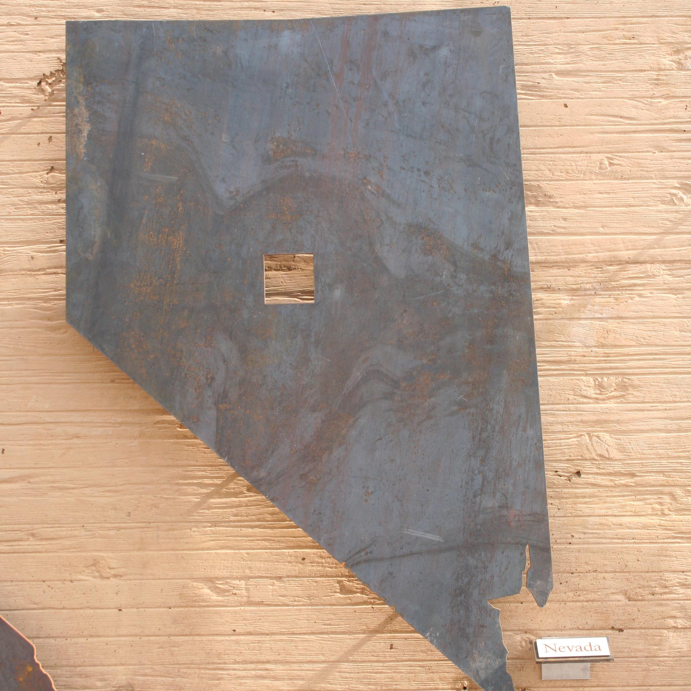 Nevada with a cutout showing the amount of homesteaded land