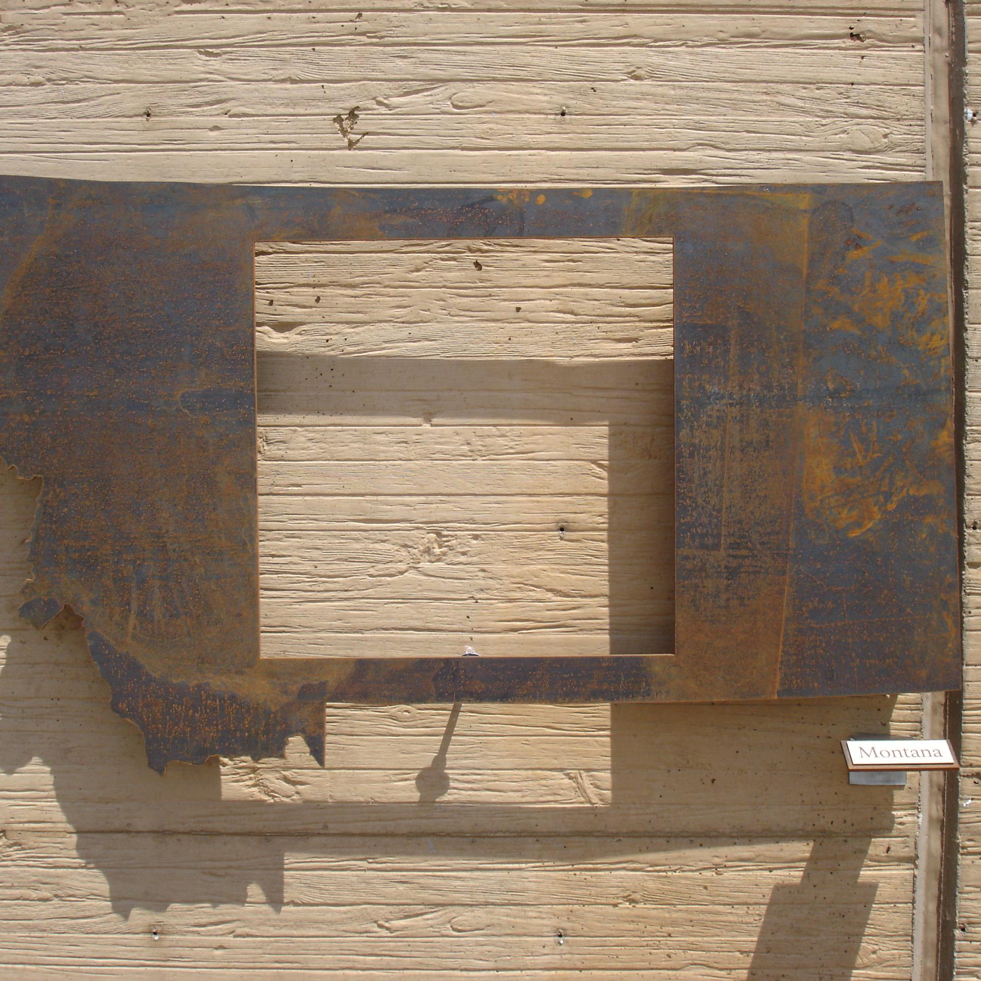 Montana with a cutout showing the amount of homesteaded land