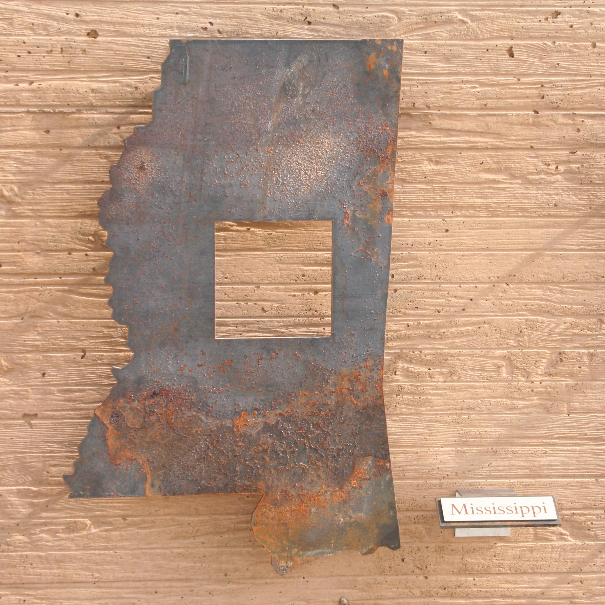 Mississippi with a cutout showing the amount of homesteaded land