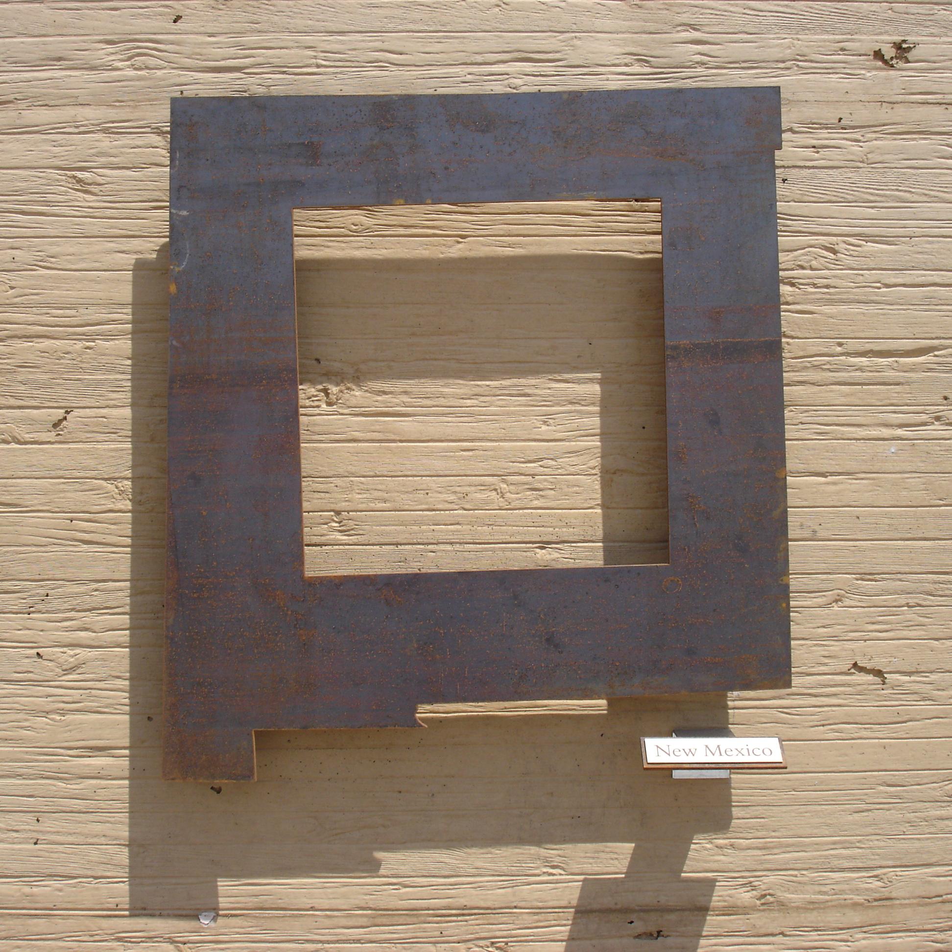 New Mexico with a cutout showing the amount of homesteaded land