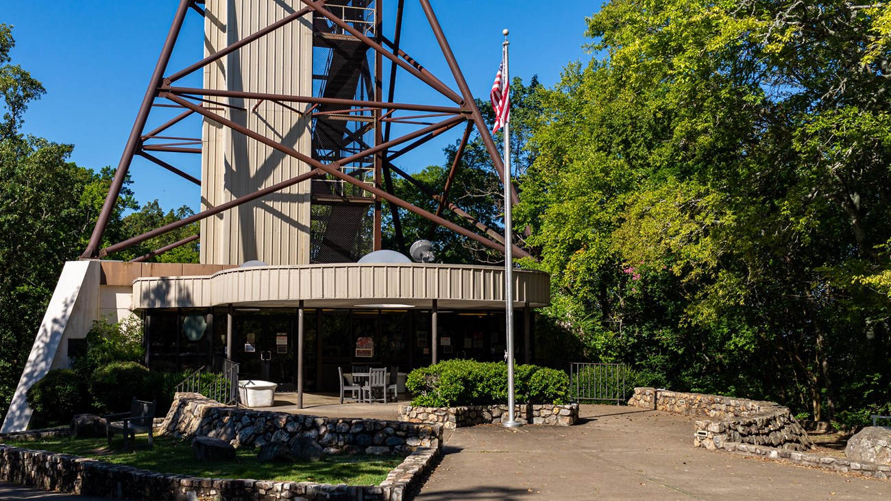 The bottom of Hot Springs Mountain Tower features a gift shop