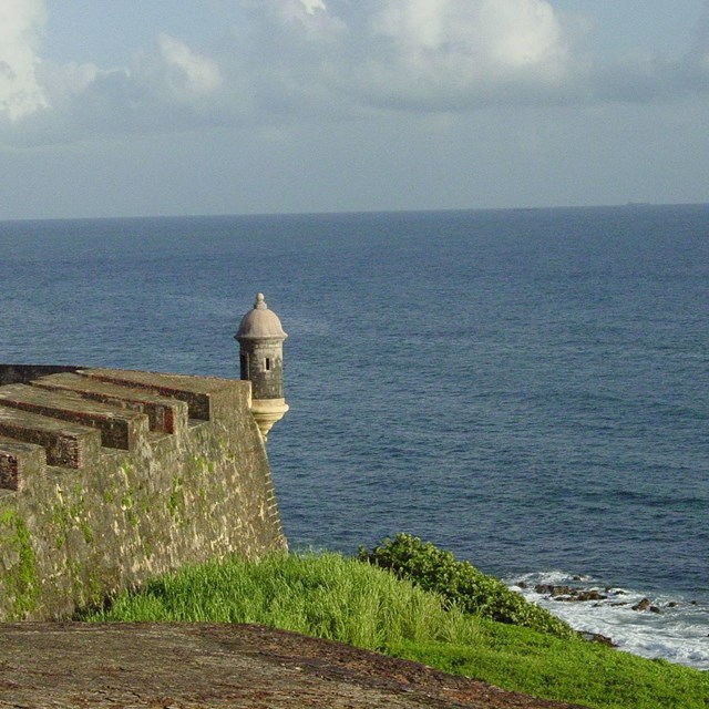 fort made out of rocks with the view of the ocean