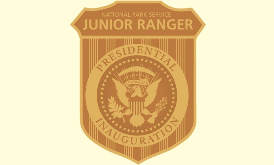 Junior Ranger badge with the president's seal reading "Presidential Inauguration"