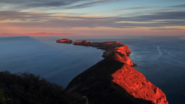 Island at sunrise.