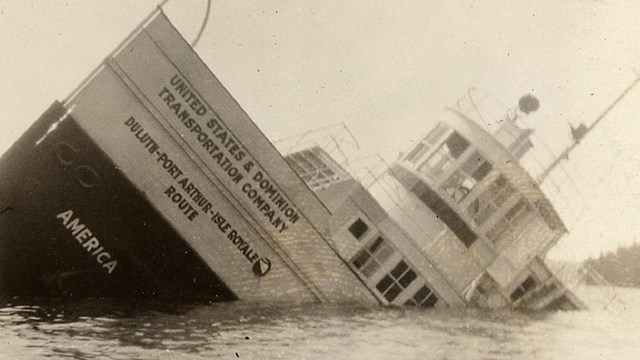 SS America sinking into North Gap
