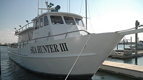 SEA HUNTER III docked. 