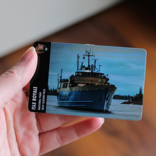Isle Royale 2024 Season Pass with the Ranger 3 on the front.