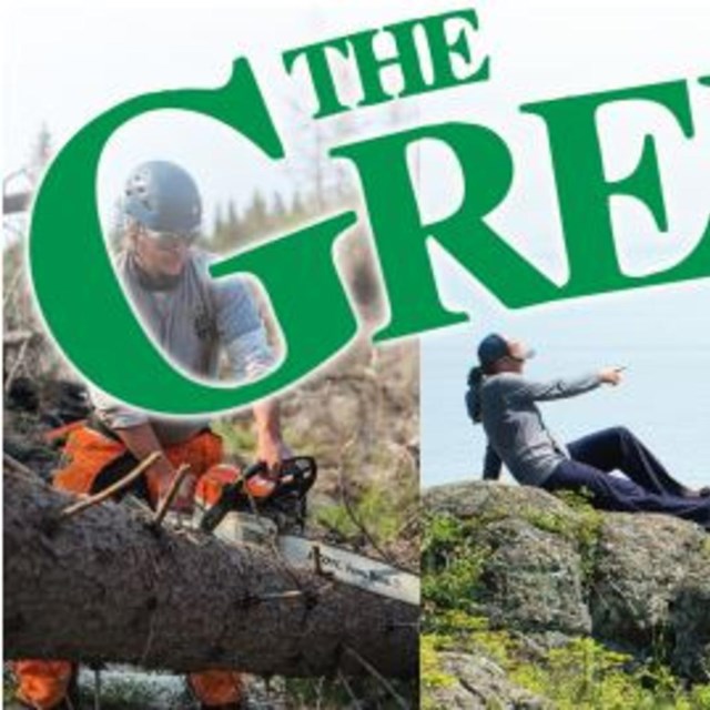 A newspaper banner reading 