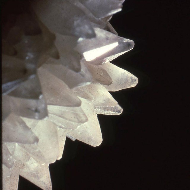 Photo of Jewel Cave's calcite crystals.