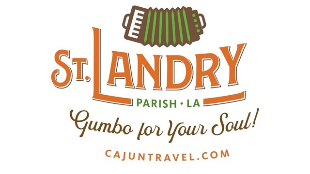 Text says "St. Landry Parish LA", "Gumbo for Your Soul!", and "CAJUNTRAVEL.COM".