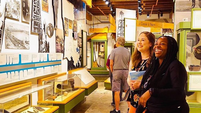 Exhibit about hunting and fishing in Louisiana's bayous