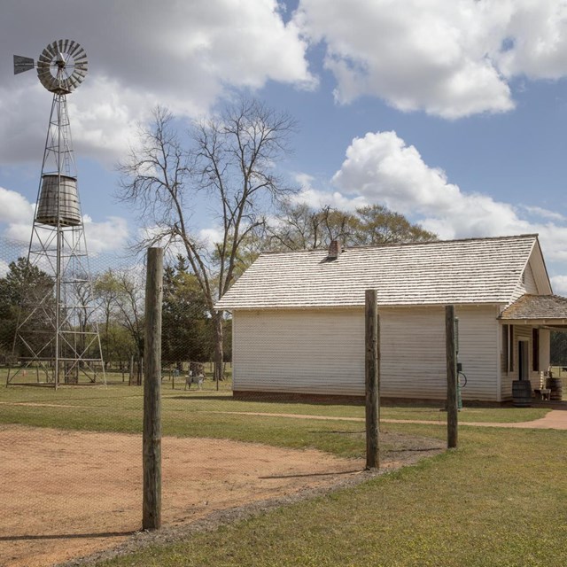 General store and windmill. 