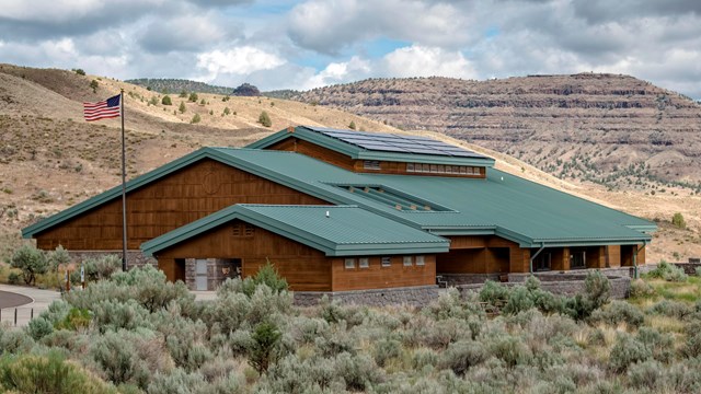 The monument's visitor center and research facility.