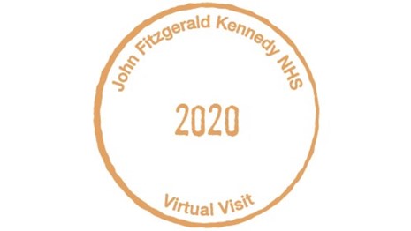 Orange Passport Cancellation Stamp, dated 2020. 