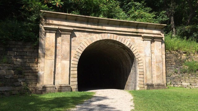 A railroad tunnel 