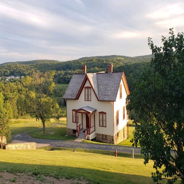 A farmhouse.