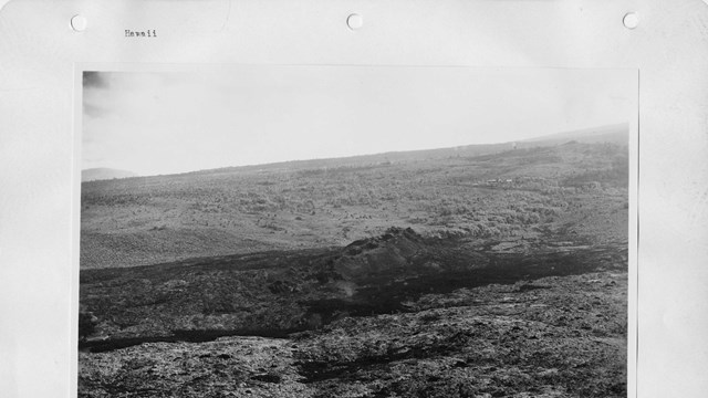 Historic photograph of volcano