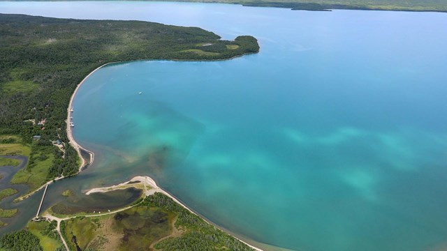 Mouth of Brooks River into Naknek Lake.