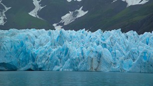 Glacier meeting the water