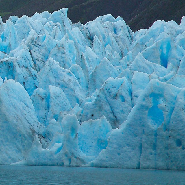 Glacier meeting the water